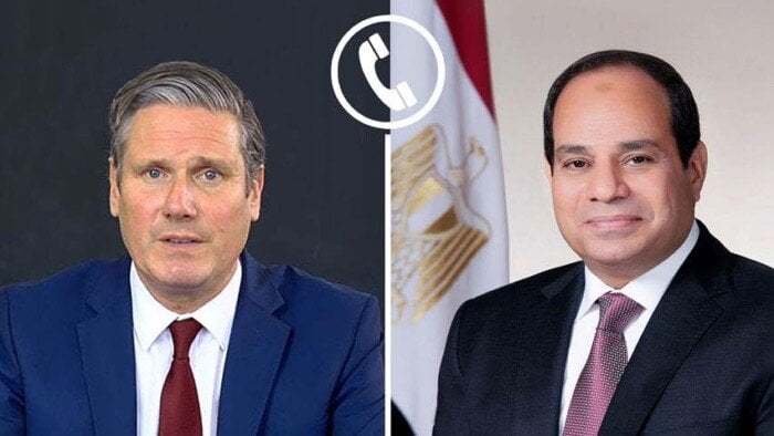 توجه بريطانيا للاعتراف بفلسطين يلقى إشادة من الرئيس السيسي