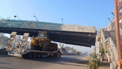 رد رسمي من «النقل» على انهيار كوبري بنها القاهرة «صور»
