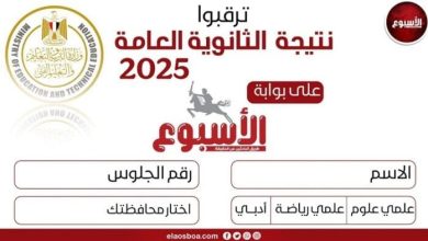 نتيجة الثانوية العامة 2025 برقم الجلوس متاحة قريباً على بوابة الأسبوع