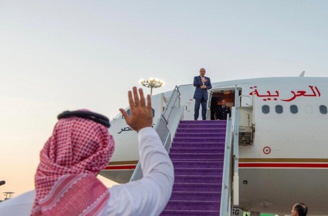 الرئيس السيسي يعود لوطنه بعد زيارة للسعودية
