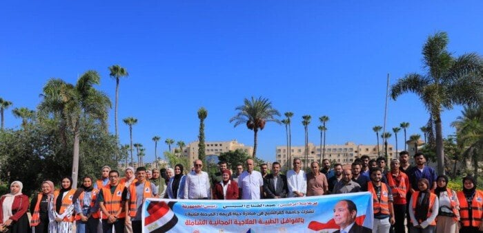 انطلاق قافلة طبية شاملة في كفر الشيخ بقيادة رئيس الجامعة