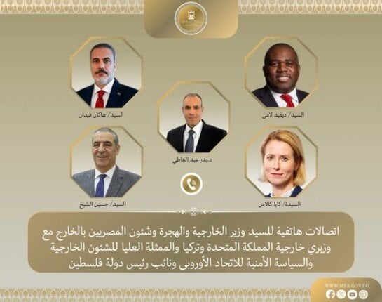 جهود دبلوماسية لوقف إطلاق النار في غزة مناقشة وزير الخارجية مع مسؤولين دوليين