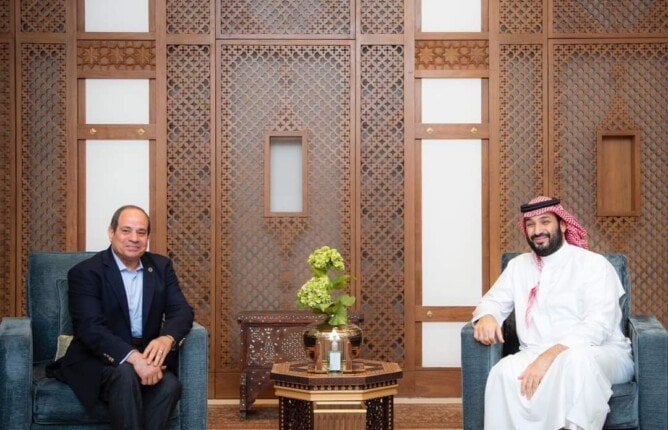 جهود مصرية لوقف إطلاق النار في غزة مع ولي العهد السعودي