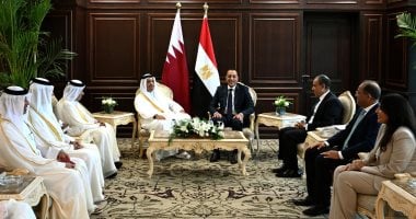 رئيس الوزراء يلتقى نظيره القطري لبحث مجالات التعاون المشترك