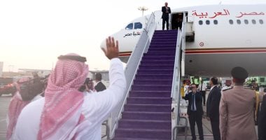 الرئيس السيسى يعود إلى أرض الوطن بعد لقائه ولى العهد السعودى
