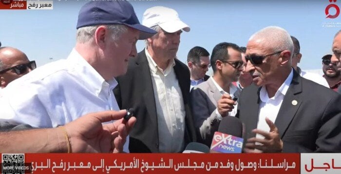 محافظ شمال سيناء يؤكد لوفد الشيوخ الأمريكي: معبر رفح المصري مفتوح دائمًا