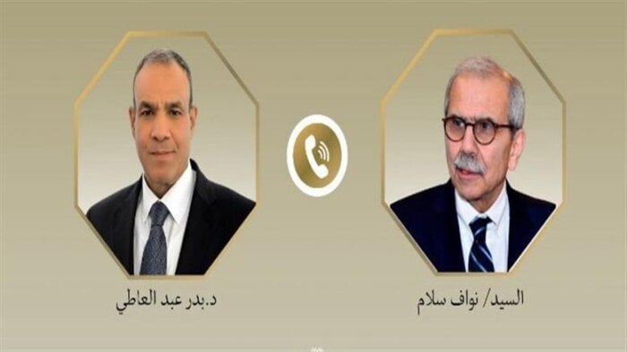 مصر تعلن أولوية أمن لبنان يؤكد وزير الخارجية نواف سلام