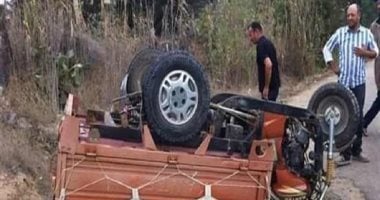 إصابة 6 أشخاص فى انقلاب تروسيكل على طريق جمصة – المنصورة