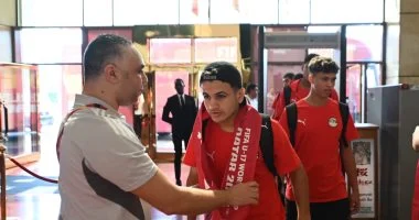 استقبال خاص لبعثة منتخب مصر للناشئين فى مقر الإقامة بكأس العالم بقطر