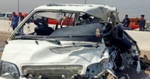 إصابة 6 أشخاص إثر انقلاب ميكروباص بطريق إسكندرية الصحراوى