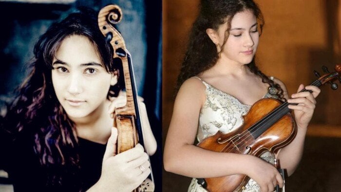 «أميرة ومريم».. حفيدتا الفنان عبد الرحمن أبو زهرة تتألقان في افتتاح المتحف الكبير