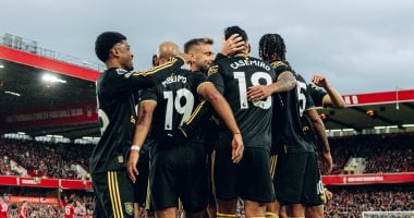 كاسيميرو يقود مان يونايتد للتقدم في الشوط الأول أمام نوتينجهام فورست